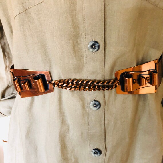 Mid Century MCM Copper Belt by Renoir California S