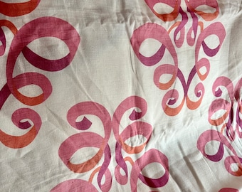 Lee Jofa Fabric Belgravia Vintage Designer Upholstery 54” Wide Luxury Pink White Linen, Drapery & Home Decor Fabric BTY