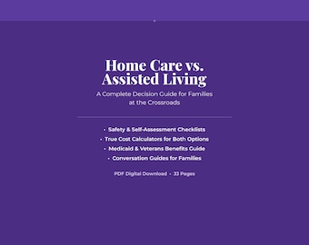 Guía de decisión entre atención domiciliaria y residencia asistida: hoja de trabajo familiar, calculadora de costos y guía de conversación (descarga en PDF)
