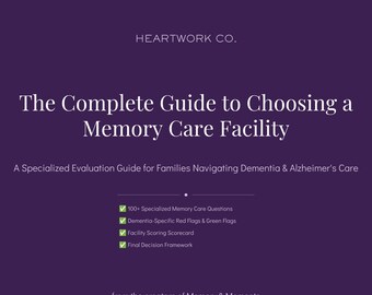 Guía para centros de atención a la memoria / Lista de verificación, preguntas y cuadro de puntuación para la evaluación de la demencia y el Alzheimer / Descarga digital en PDF