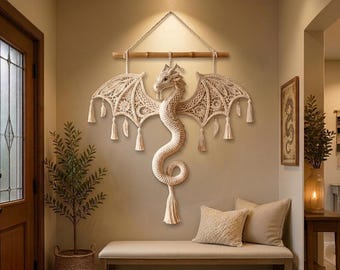 Guardian of the Home - Crochet Dragon Pattern | Fantasy Wall Decor Amigurumi | Bohemian Dragon Tapestry Tutorial