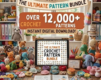 10000+ Crochet Patterns All In One Bundle, Ultimate Amigurumi PDF, Crochet Animals, Flowers, Granny Squares, Keychains, Easy Tutorial