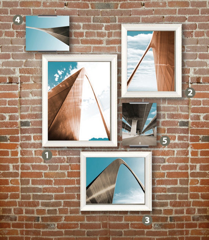 Arch St. Louis Gateway Arch Sepia Copper Graphic Series Large 16 x 20 Canvas-Wrapped Frame: Arch Print Two image 2