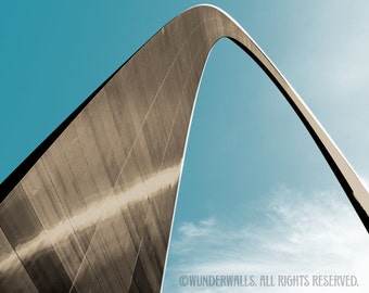 Arch St. Louis Gateway Arch Sepia Copper Graphic Series Large 20" x 16" Canvas-Wrapped Frame: Arch Print Three
