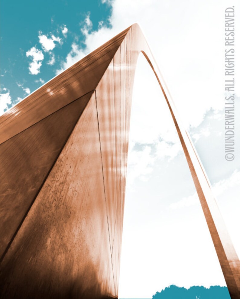 Arch St. Louis Gateway Arch Sepia Copper Graphic Series Large 16 x 20 Canvas-Wrapped Frame: Arch Print Two image 4