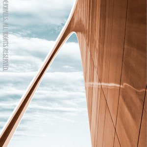 Arch St. Louis Gateway Arch Sepia Copper Graphic Series Large 16 x 20 Canvas-Wrapped Frame: Arch Print Two image 1