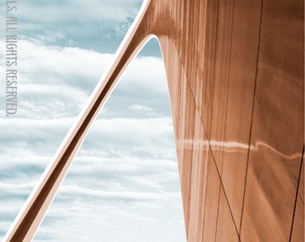 Arch St. Louis Gateway Arch Sepia Copper Graphic Series Large 16" x 20" Canvas-Wrapped Frame: Arch Print Two