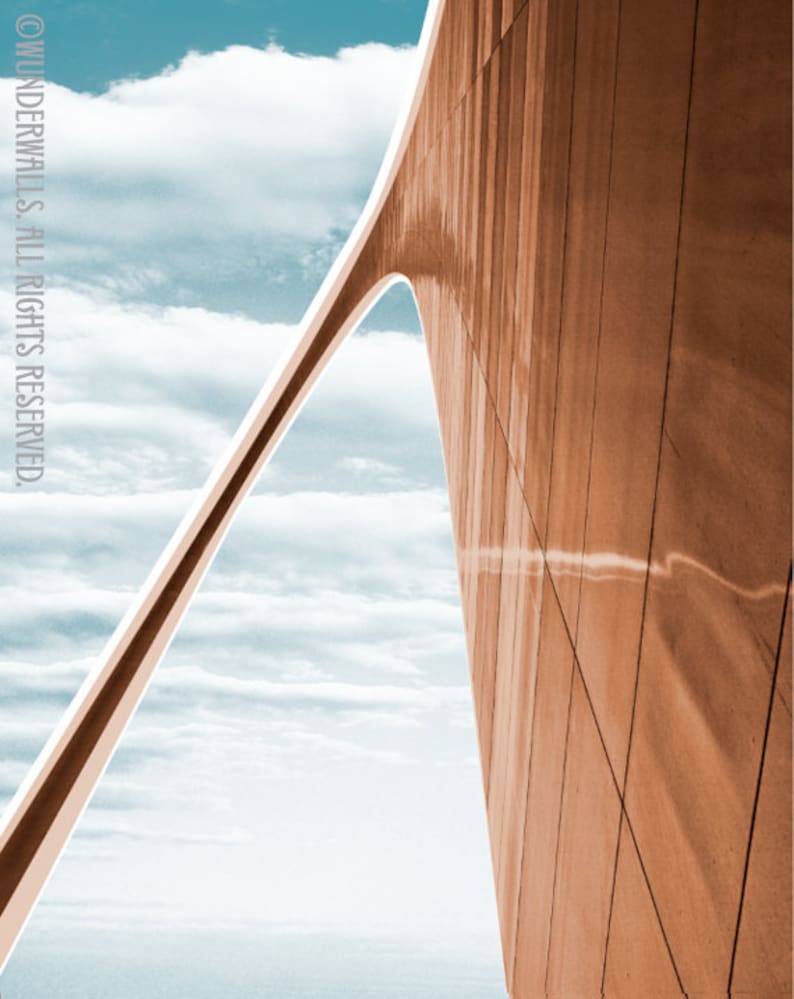 Arch St. Louis Gateway Arch Sepia Copper Graphic Series Large 16 x 20 Canvas-Wrapped Frame: Arch Print Two image 1