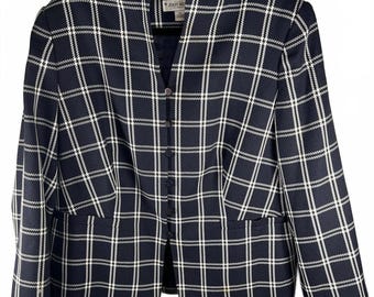 Vintage JOHN MEYER Navy Blazer Old Money • Dark Academia • Preppy Luxury 16W