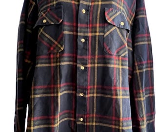 Vintage Nordwest Territory Flanell Hemdjacke | kariert, 90er Jahre, Holzfäller, XL