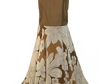 Vintage (90s/Y2K) SPIEGEL 100% Silk Strapless Floral Cocktail Dress Size 16