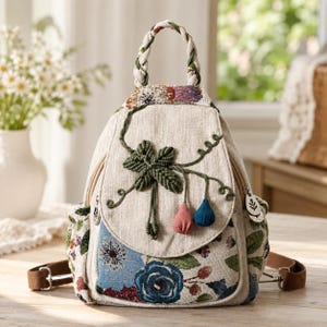 Embroidered Bag Boho Backpack - Etsy
