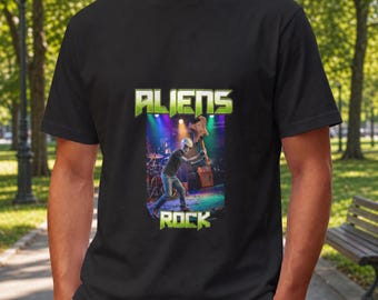 Aliens Rock T-Shirt | Retro Sci-Fi Band Graphic Tee