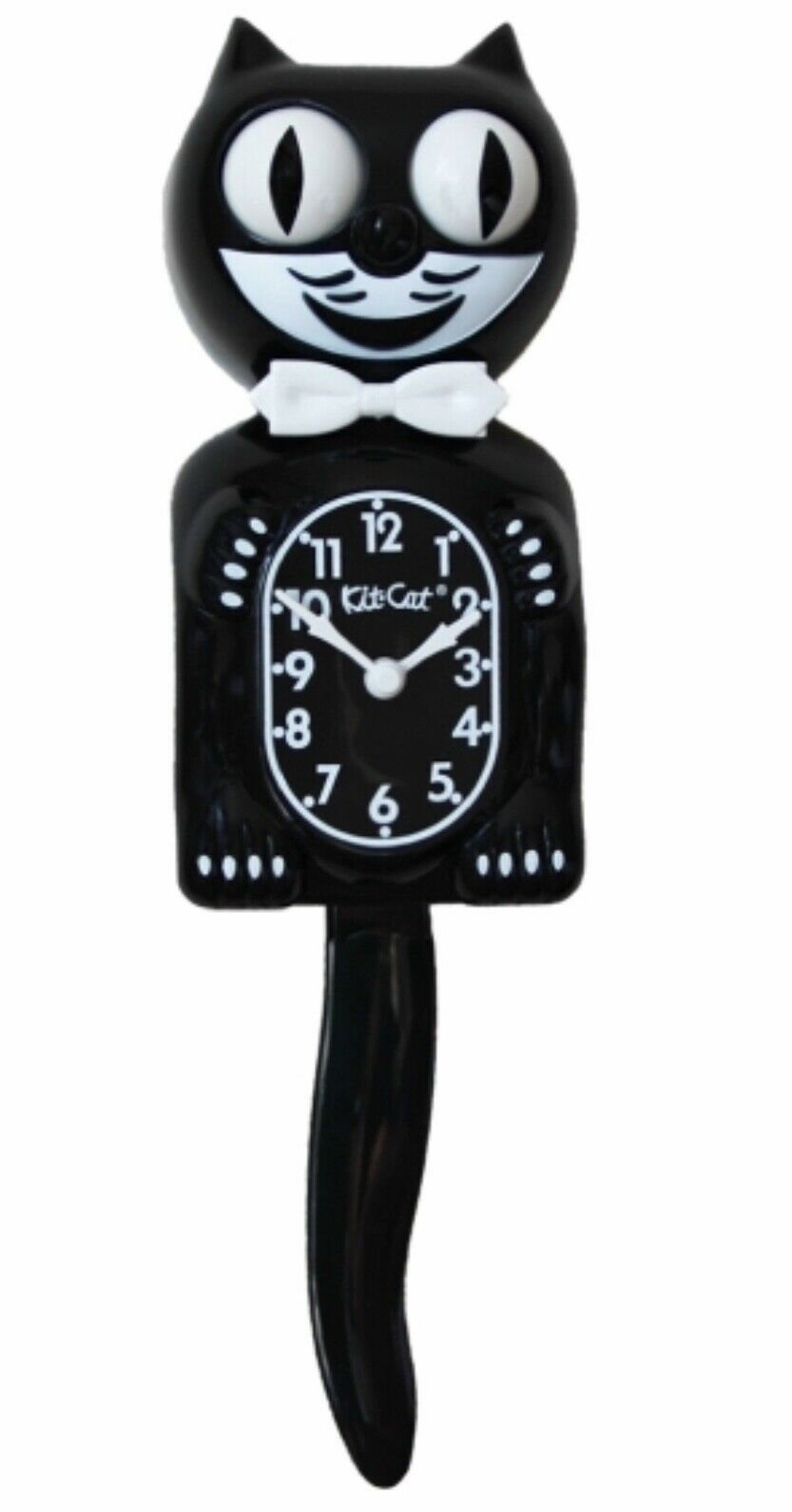 Kit Kat Clock Black Vintage Wall Tail Klock Classic 15.5 Etsy