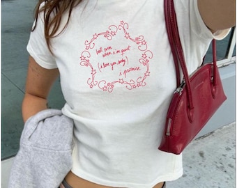 Camiseta de Olivia Rodrigo con estampado de abeja - Merchandising de la gira Unraveled, camiseta estilo baby-tee de los 90, merchandising de música pop para conciertos