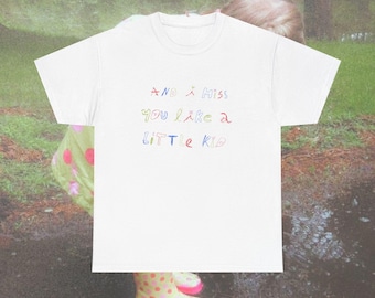 Camiseta de Phoebe Bridgers para el mareo por movimiento "Te extraño como a un niño pequeño" - Camiseta extragrande de los 90 y2k Boygenius
