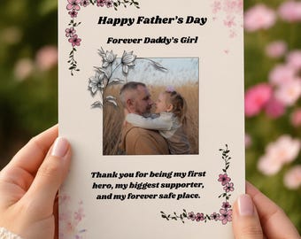 Plantilla editable de Canva para tarjeta del Día del Padre / Tarjeta personalizada para el Día del Padre / Regalo imprimible para el Día del Padre / Descarga instantánea / Tarjeta editable para papá
