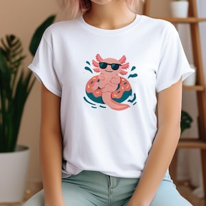 Maglietta con galleggiante a ciambella axolotl / Maglietta per feste estive in piscina