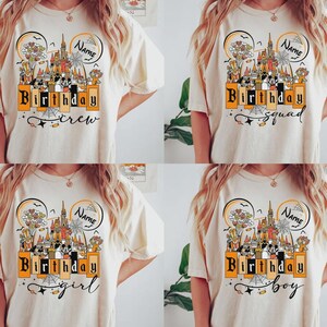 Comfort Color Custom Disney Halloween Birthday Shirt, Halloween Birthday Squad Shirt, Disneyland Trip Halloween Shirt image 2