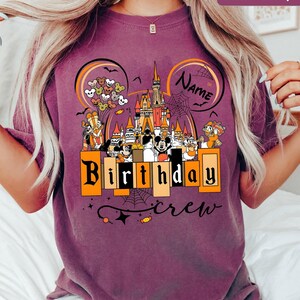 Comfort Color Custom Disney Halloween Birthday Shirt, Halloween Birthday Squad Shirt, Disneyland Trip Halloween Shirt image 5