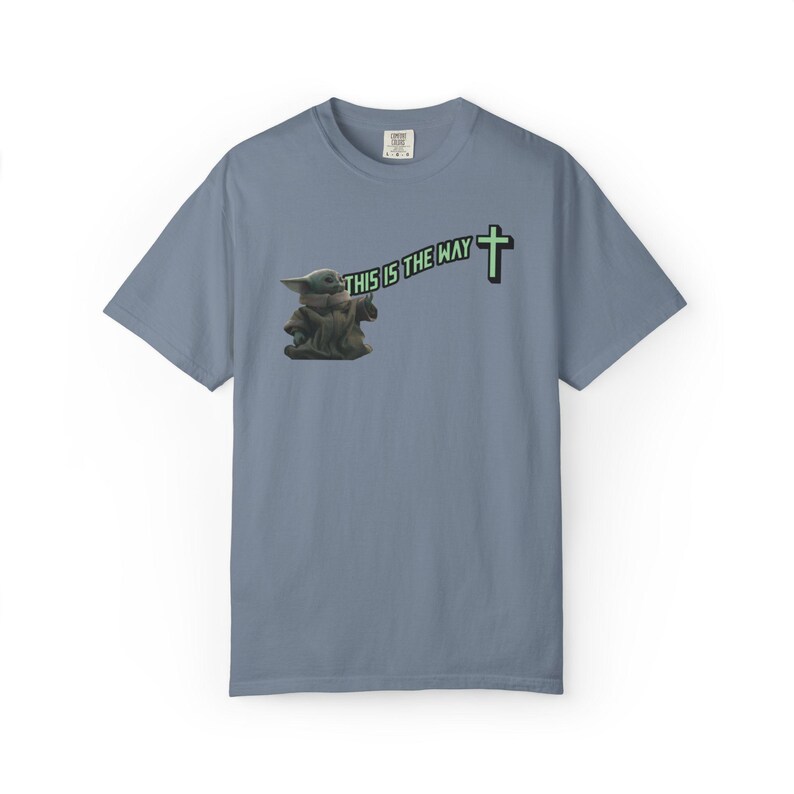 Dies ist der Weg Baby Yoda, Grogu Grafik T-Shirt | The Mandalorian inspiriert, Kreuzsymbol Bild 7