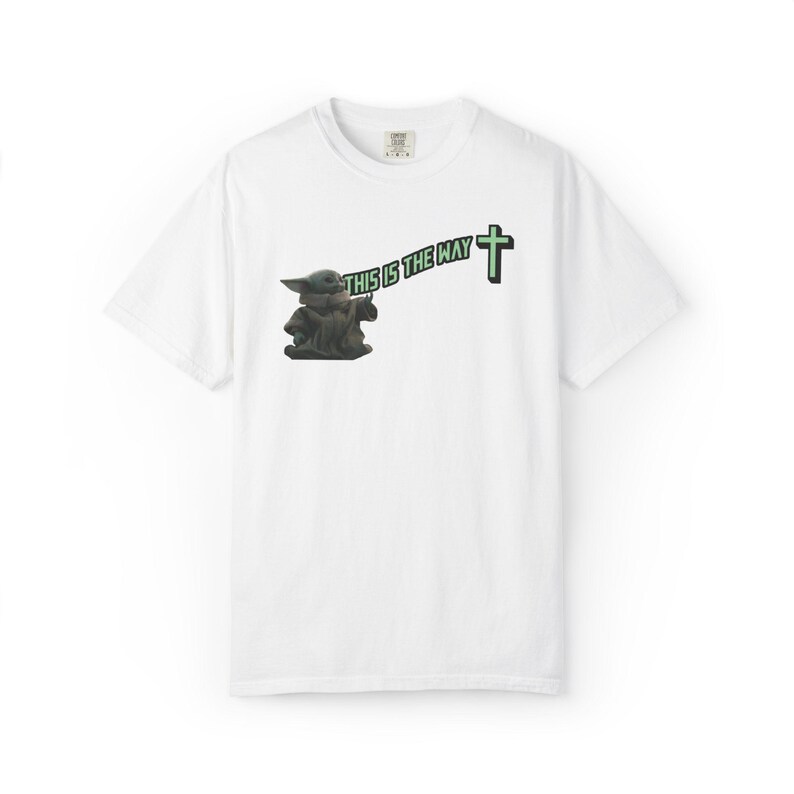 Dies ist der Weg Baby Yoda, Grogu Grafik T-Shirt | The Mandalorian inspiriert, Kreuzsymbol Bild 4