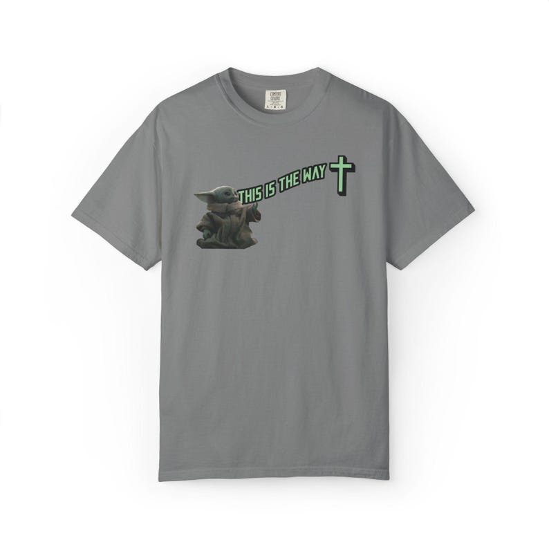 Dies ist der Weg Baby Yoda, Grogu Grafik T-Shirt | The Mandalorian inspiriert, Kreuzsymbol Bild 5