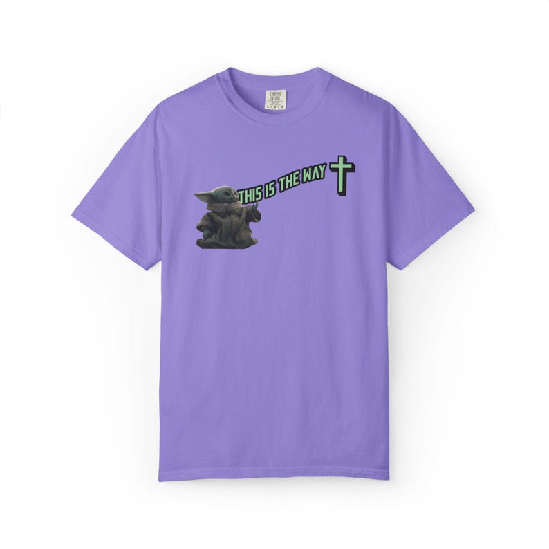 Dies ist der Weg Baby Yoda, Grogu Grafik T-Shirt | The Mandalorian inspiriert, Kreuzsymbol Bild 8