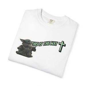 Dies ist der Weg Baby Yoda, Grogu Grafik T-Shirt | The Mandalorian inspiriert, Kreuzsymbol Bild 1