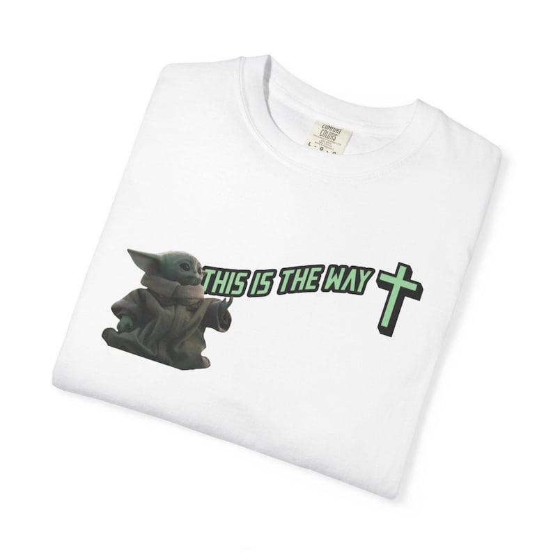 Dies ist der Weg Baby Yoda, Grogu Grafik T-Shirt | The Mandalorian inspiriert, Kreuzsymbol Bild 1