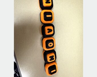 Custom Name Fidget Clicker Keychain, Personalized Letter Blocks, 3D Printed Mechanical Switch Clicker, Choose Your Colors, Made to Order