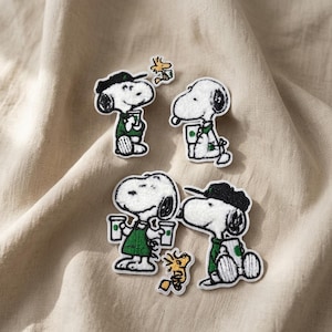 Snoopy Aufbügel-Applikationen, 6er-Set, zum Selbermachen für Kleidung und Jacken