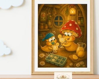 Tiny & Milli’s Cozy Forest Home Print - Magical Woodland Nursery Wall Art
