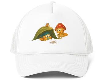 Mushroom Critters Trucker Cap | Cute Woodland Animal Art