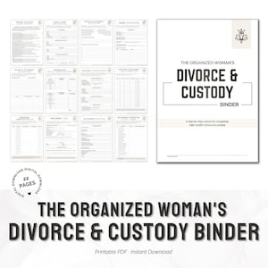 Divorce Planner Printable Custody Binder High Conflict Divorce Organizer Coparenting Planner Custody Journal Documentation Tracker Parenting
