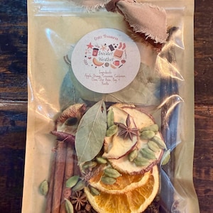Sudderpotset voor truienweer: appel, kaneel, sinaasappel, kardemom (herbruikbaar)