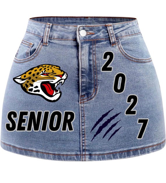 Senior 2027 Denim Skirt - Etsy