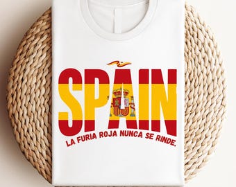 La Roja España Football Shirt, Spain Fan Tee, Spanish Bull Game Day Top, World Cup Style 2026 Soccer Apparel, Spain Soccer Shirt