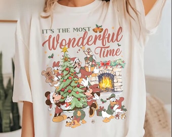It’s The Most Wonderful Time Disney Christmas Shirt, Mickey Minnie Holiday Tee, Disney Family Matching Shirt, Mickey Very Merry