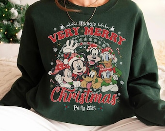 Retro Mickey’s Very Merry Christmas Sweatshirt 2025, Disney Christmas Sweatshirt, Disney Family Matching Sweatshirt, Christmas Sweater 2025