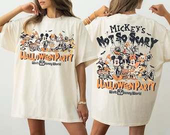 Retro Mickey's Not So Scary Halloween Party 2026 Skeleton Comfort Colors Shirt, Disney Halloween Tee, 2026 Family Matching Disney Shirt