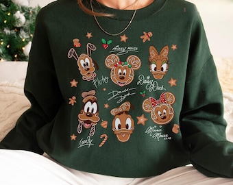 Retro Mickey and Friends Gingerbread Christmas Sweatshirt