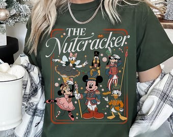 Retro Mickey and Friends The Nutcracker Christmas Shirt, Disney Nutcracker Shirt, Mickey Minnie Daisy Goofy Donald Holiday Tee, WDW Shirt