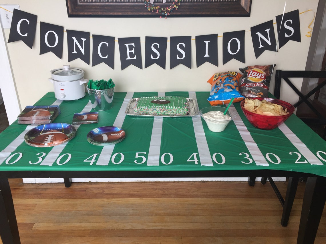 Football Party Concessions Banner Concessions Banner Etsy