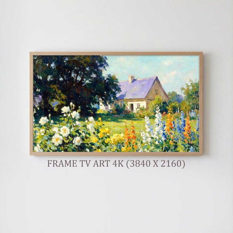 Spring Cottage Garden Frame TV Art – French Country Landscape, Samsung ...