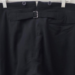 1920er / 30er Jahre schwarze Wollhose mit Schnalle hinten