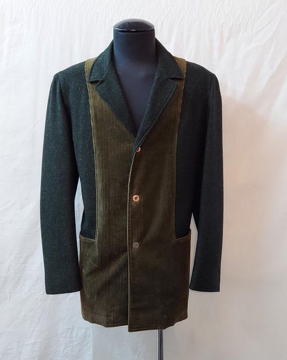 1950's Vintage Deep Green Wool & Corduroy Pendleto
