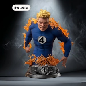 Johnny Storm Radiant STL-fil – Porträttbystserier – Omedelbar nedladdning