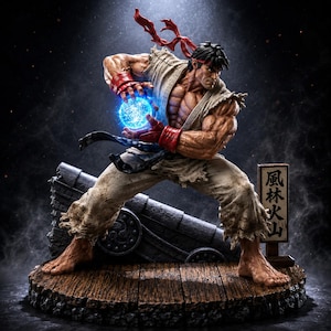 Ryu Street Fighter 3D STL File, Figurine for 3D Printing