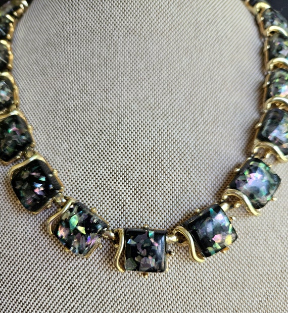 Authentic Mid Century Necklace by Coro, Iridescen… - image 1